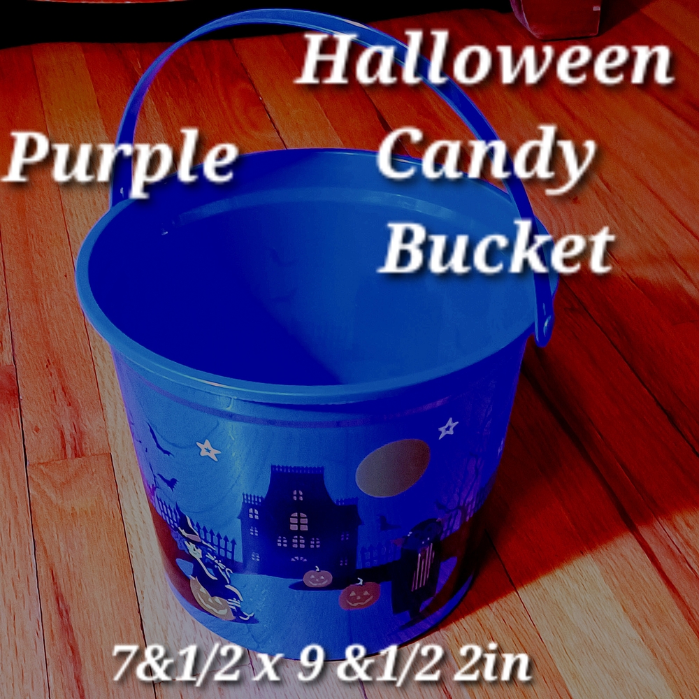 Purple Halloween Candy Bucket